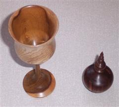 Goblet and lidded box by Paul Borer